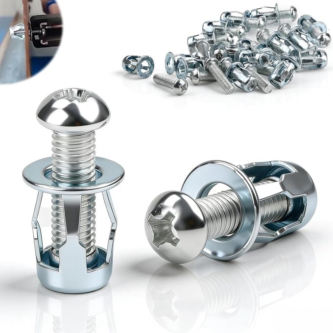 Solidchoice - Set van 30 Holle Muurpluggen van Metaal M4x20 mm