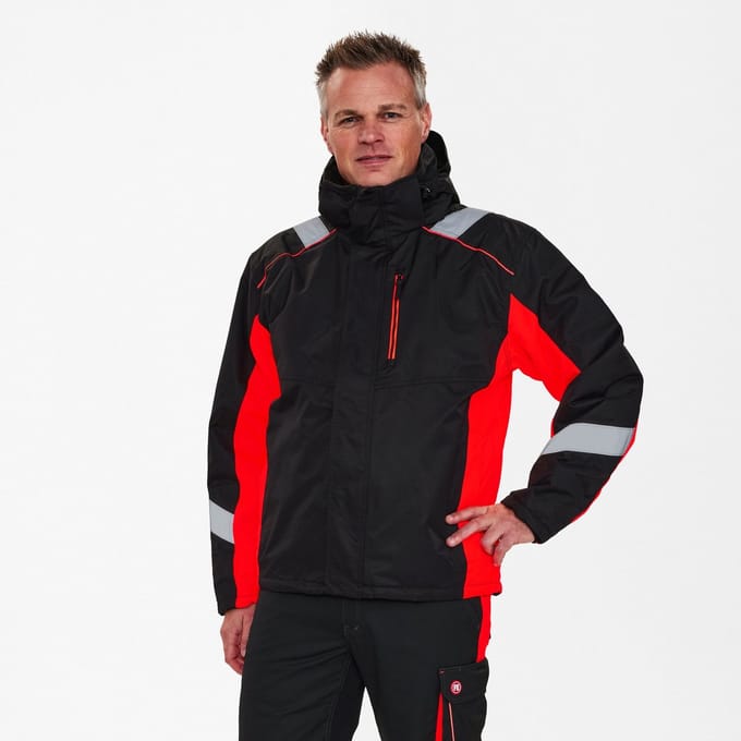 Engel Cargo winterjack 1871-354 - Black / Hi-vis Red - S