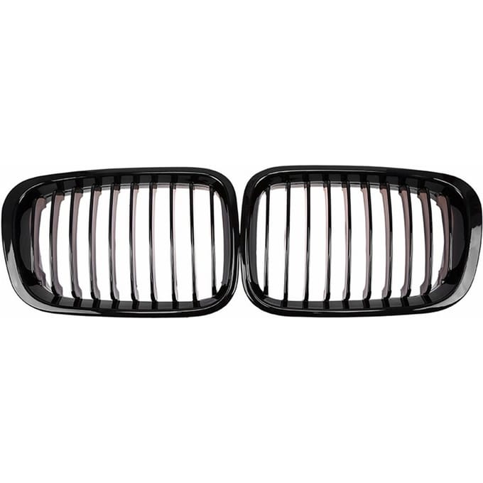 2 stuks Voorbumper Motorkap Nierrooster Racing Roosters zwart