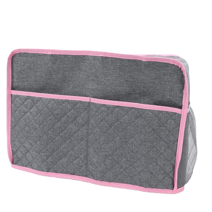 Opvouwbare Waterdichte Naaimachinehoes Stofhoes voor Naaimachine met Vakken voor Naaimachine Accessoires gray
