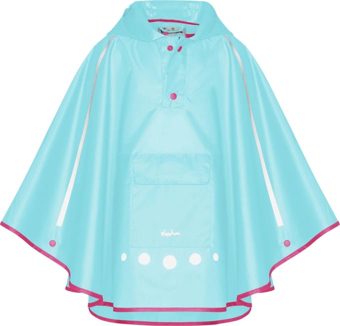 Playshoes - Regenponcho voor kinderen - Opvouwbaar - Turquoise - maat L