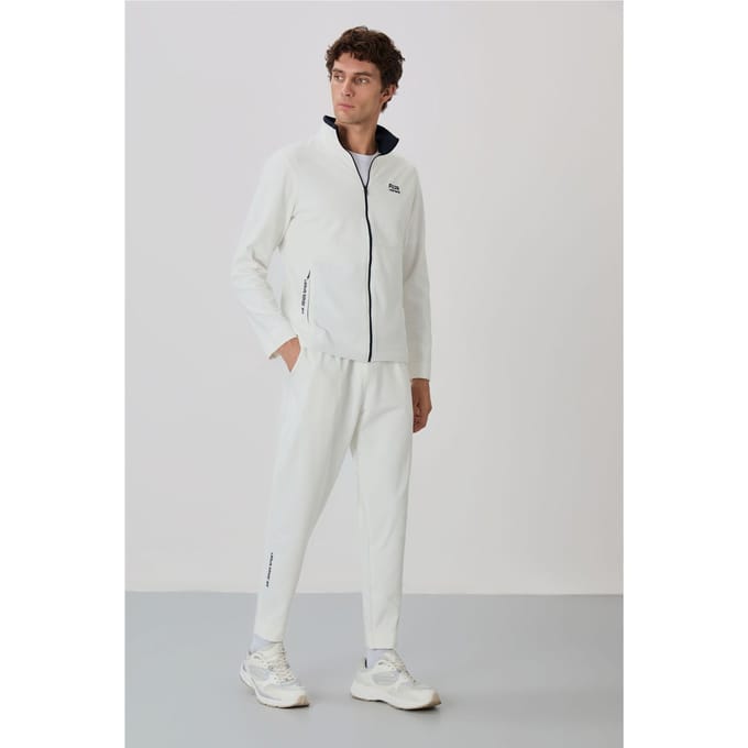 Heren Sweatshirt met Ritskraag en Broek Set