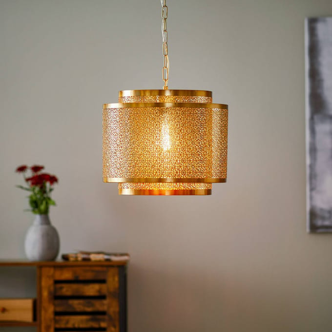 By Rydéns Hermine hanglamp, messing