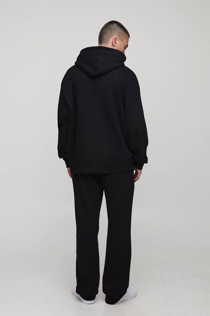 Basic jogger met rechte pijpen | Black | Size Medium
