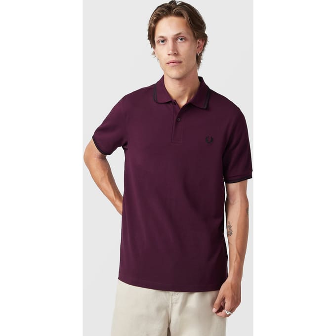 Fred Perry Twin tipped polo - plum black