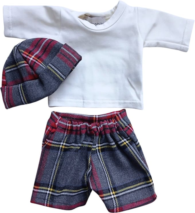 Minikane Poppenkleding Kledingset Geruit met Broek 28 cm