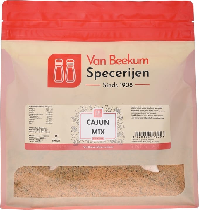 Van Beekum Specerijen - Cajun Mix - 2 KG (hersluitbare stazak)