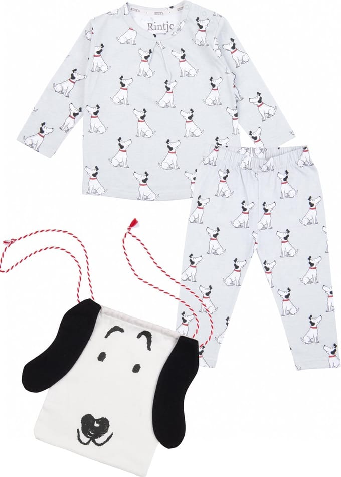 Kuuk'n Rintje Grijs Pyjama incl. Tasje maat 62/68 2020420