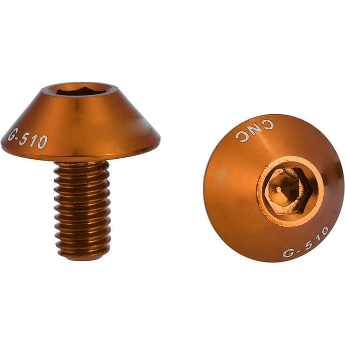 GUB G 510 2 Stuks M5 * 12 mm Fiets Fiets Bidonhouder Houder Beugel Schroefbouten(Goud) orange