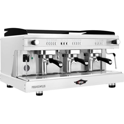 WEGA Pegaso Plus Espressomachine / Pistonmachine - 3 groepen - met melkopschuimer & heet water