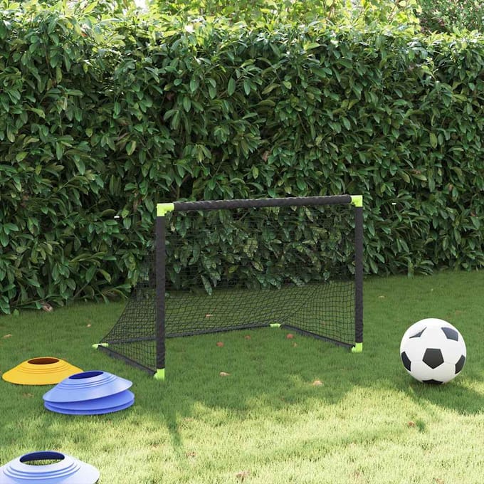 Vidaxl Opvouwbaar Voetbaldoel voor Kinderen, Zwart, 90X64X64 Cm