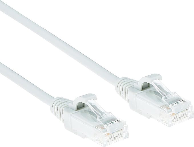 ACT Witte 10 meter LSZH U/UTP CAT6 datacenter slimline patchkabel snagless met RJ45 connectoren DC8910