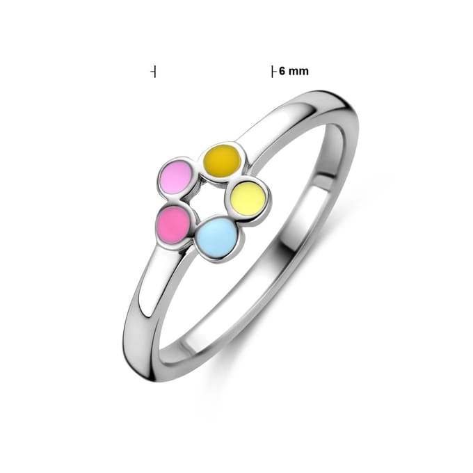 Gerhodineerd Zilver Ring Bloem 1338577