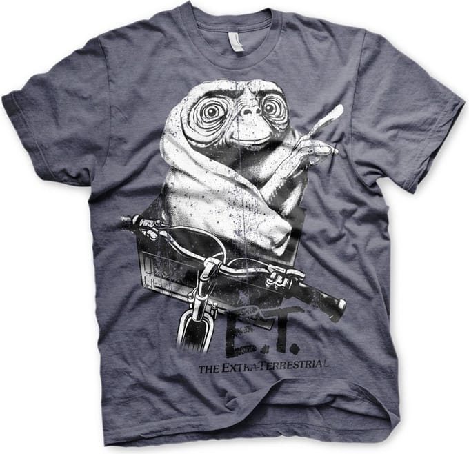 E.T. Biking Distressed T-shirt Navy-Heather