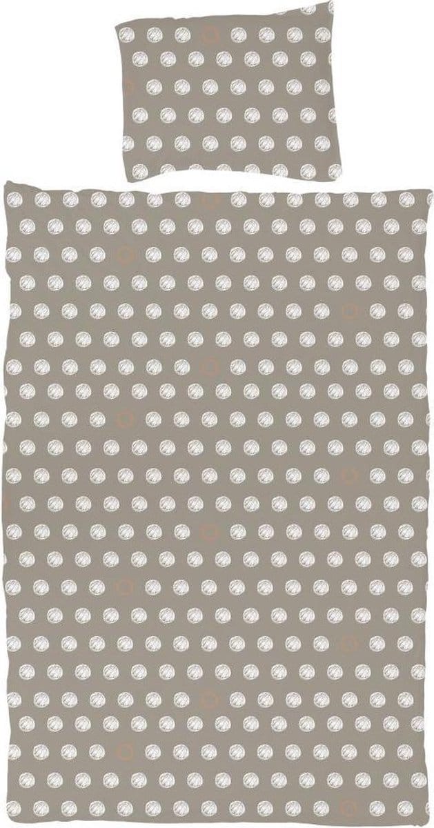 Dekbedovertrek vtwonen Dots tobacco/wh. 240 x 220