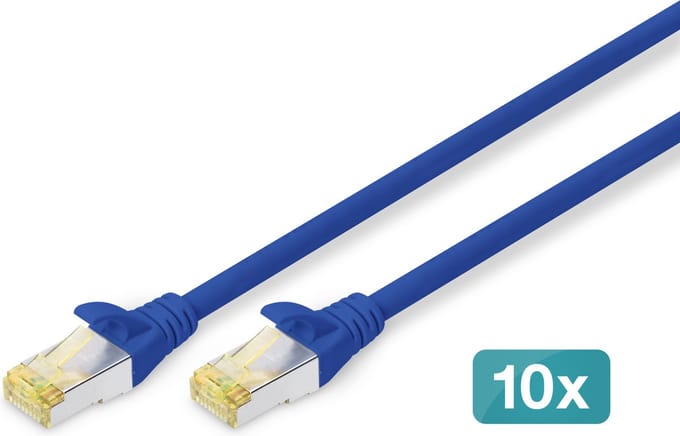 Digitus DK-1644-A-020-B-10 netwerkkabel Blauw 2 m Cat6a S/FTP (S-STP)