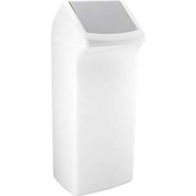 Afvalverzamelaar Flip, 40 liter, met deksel, grijs