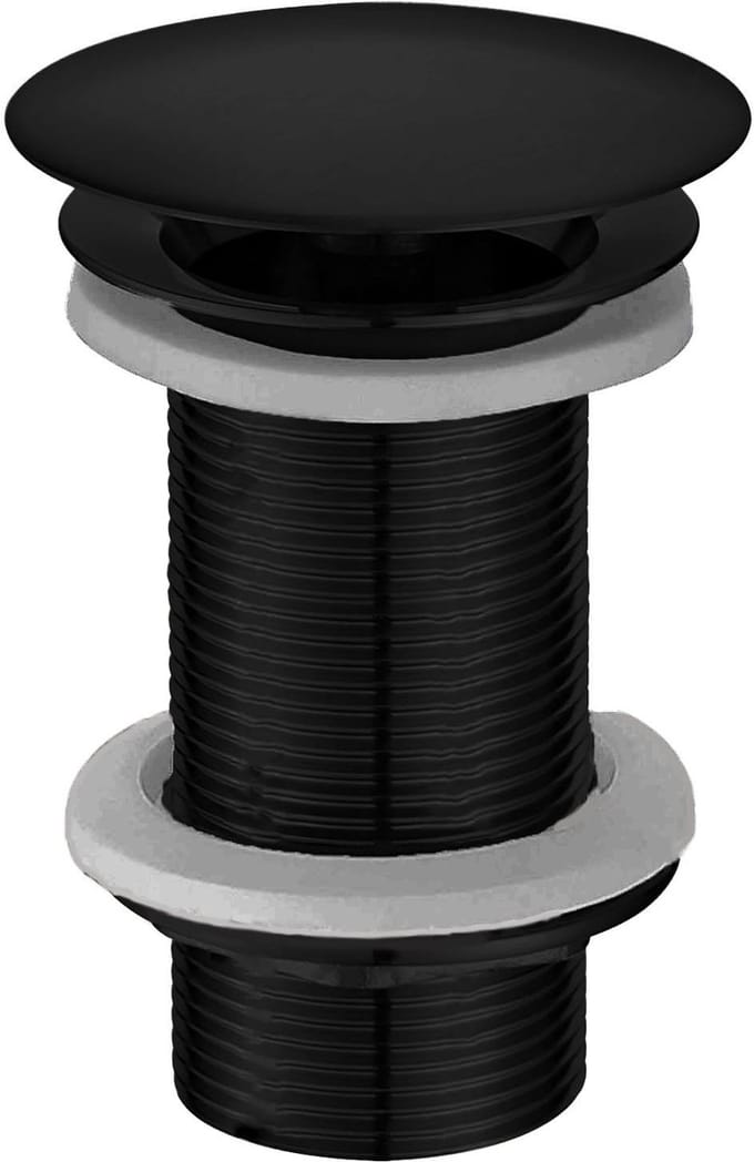 Wiesbaden UniMatch Open Afvoerplug Verlengd 5/4 Inch - Mat Zwart