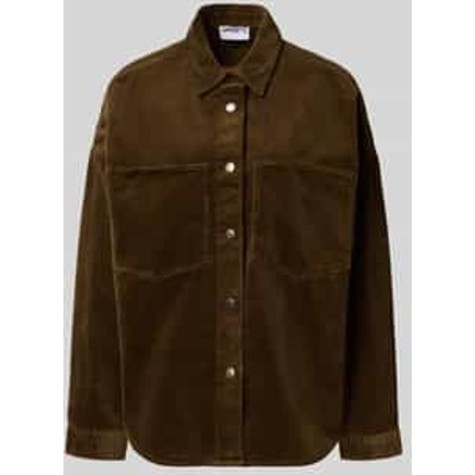 Regular fit overhemdblouse in ribcordlook