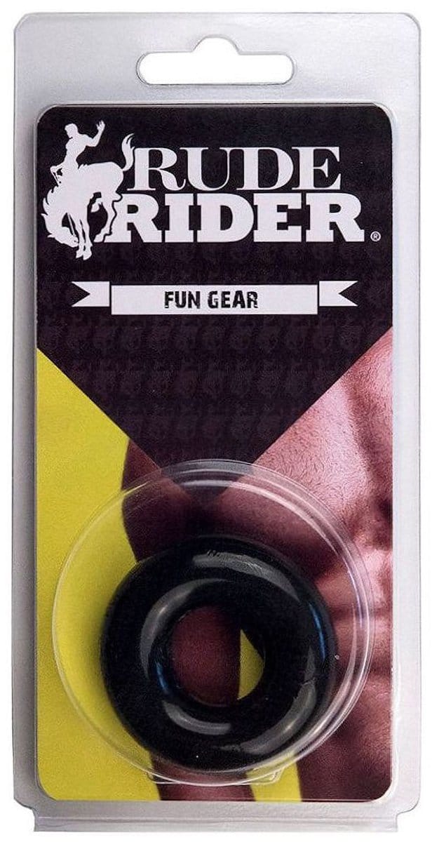Rude Rider Fat Stretchy Cock Ring Black