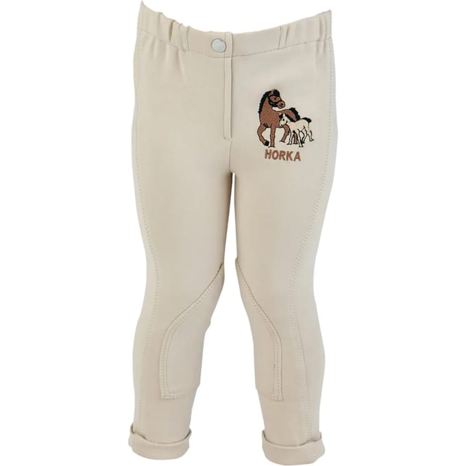 Horka Rijbroek Mini Knie Grip Kids Lichtbruin - 116