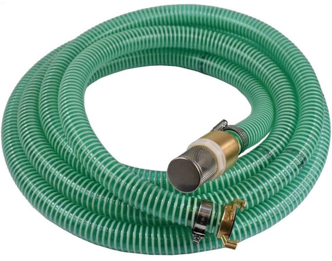 Zuig- en Drukslang Set 25mm, 25m, met Zuigkorf