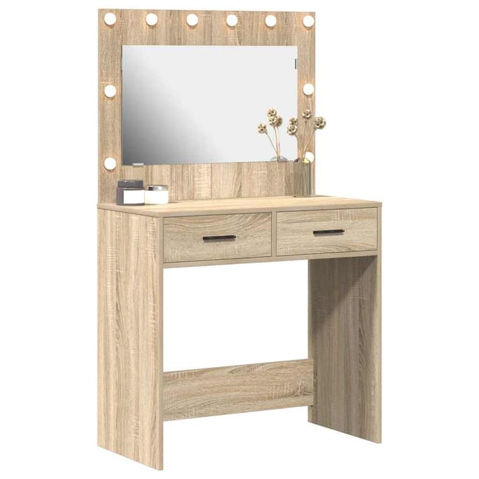 vidaXL - Kaptafel - Sonoma - Eik - 78,5 - x - 41 - x - 135 - cm - Bewerkt - hout