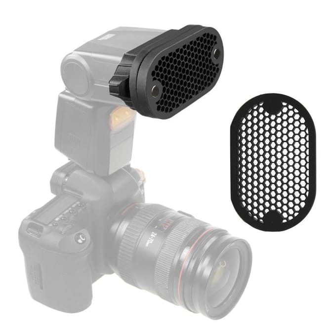 Camera Flitser Softbox Filter Honingraat Grid Set Accessoire voor Opzetflitser white