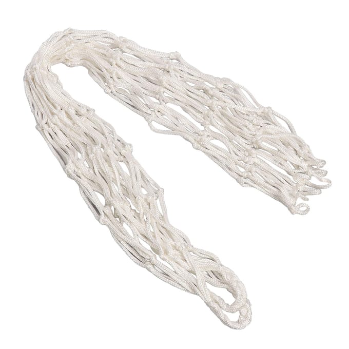 Basketbal Draagnet Geweven Polyester Basketbal Mesh Net Tas Lichtgewicht Draagbaar Sportbal Net white