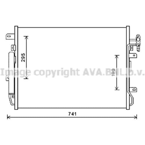 Condensator, airconditioning AVA COOLING AUA5217D