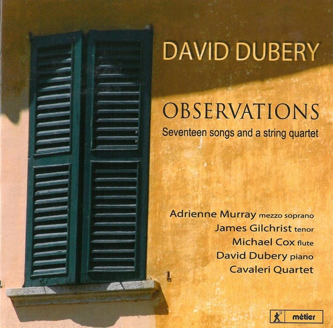 Cavaleri Quartet & Adrienne Murray & James Gilchrist & C - Observations: Seventeen Songs And A String Quartet (CD)