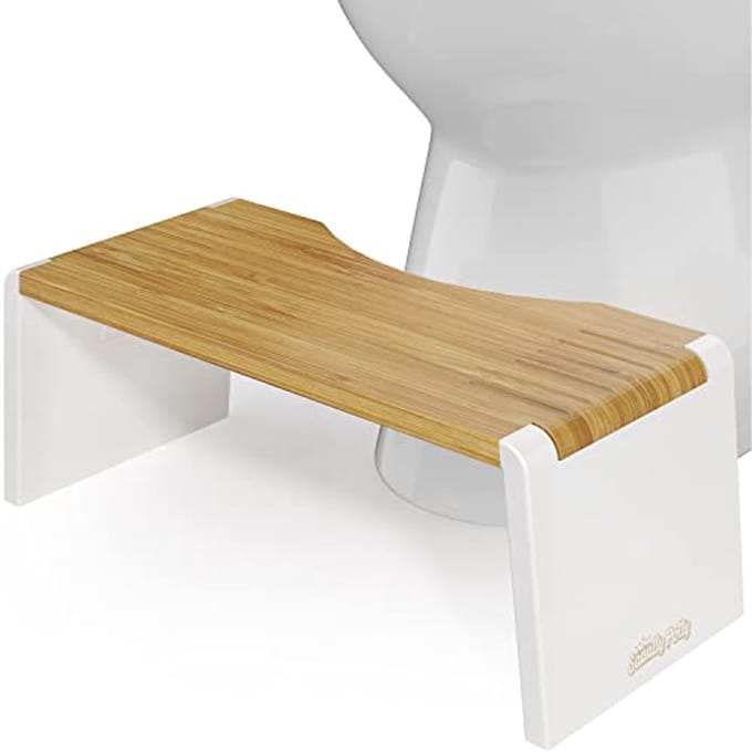 Ergonomische Bamboe Toiletkruk met Verstelbare Hoogte - 7 inch en 9 inch