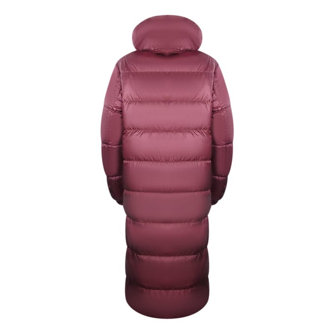 Parajumpers slaapzak omkeerbaar rood lang donsjack met capuchon