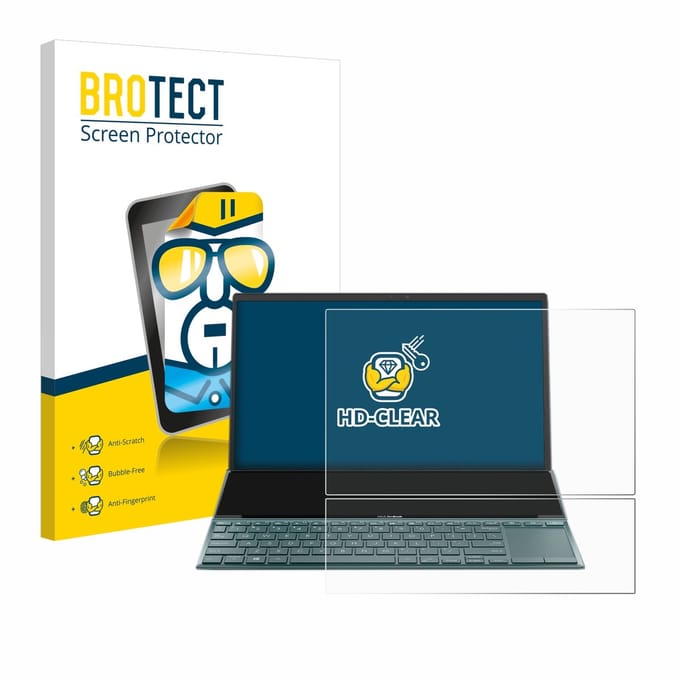 BROTECT - Screenprotector voor ASUS ZenBook Duo 14 UX482 - Folie Beschermfolie transparant