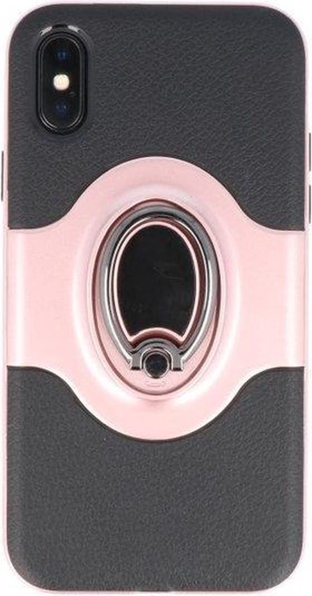 BestCases - Apple iPhone X Shield TPU hoesje met Ringhouder Zwart