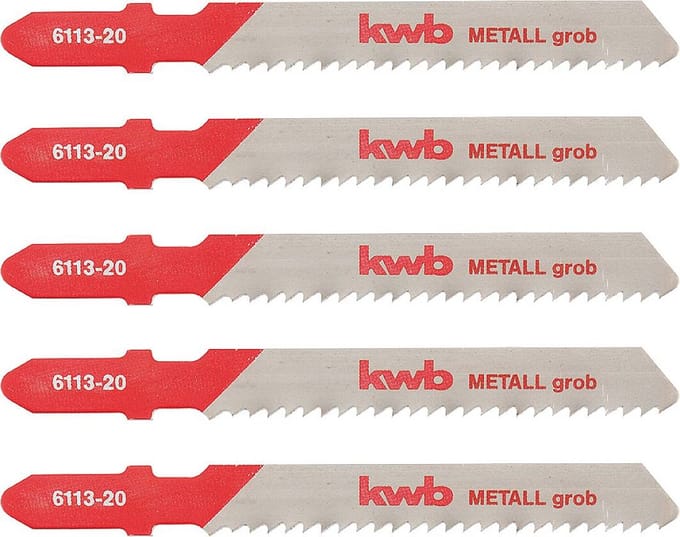 KWB decoupeerzaagblad - T schacht - Bi Metaal - Middel - Metaal en hout - Professional - 5 stuks