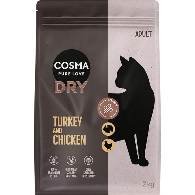 2kg Cosma Droogvoer Kalkoen & Kip Kattenvoer