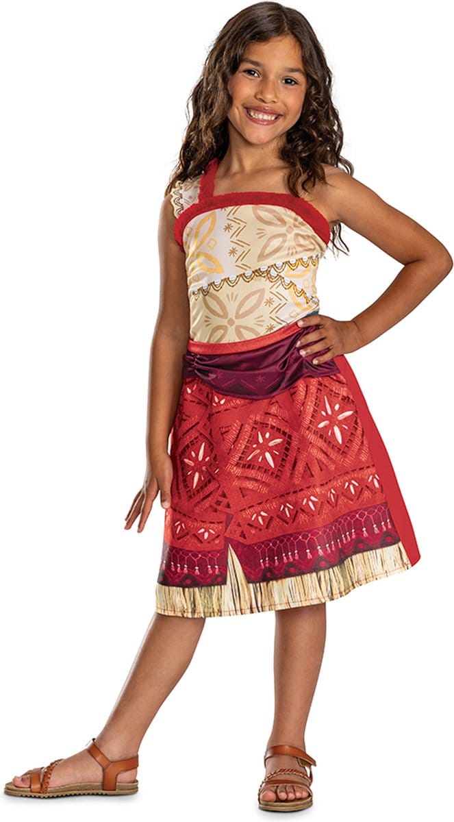 DISNEY - MOANA 2, Kostuum Moana/Vaiana Classic, Maat S (5 - 6 jaar), Meisjes