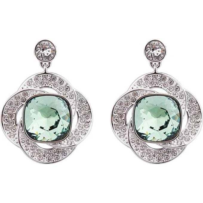 Swarovski Cristal Vert Élégante Fleur Bijoux Femme 5037962 Green,F white