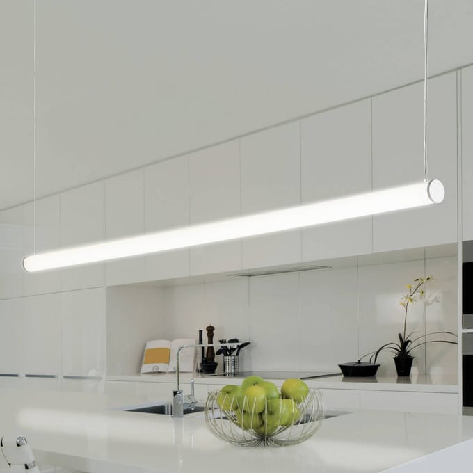 TECNICO by Sforzin Pirgos hanglamp 100 cm lang, dimbaar, wit