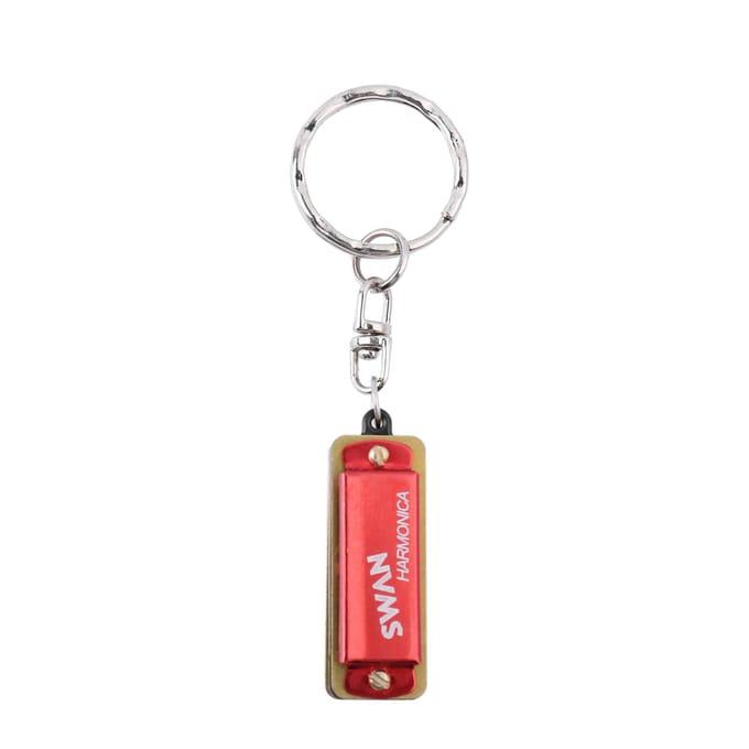 SWAN sleutelhanger mondharmonica 4 gaten 8 tonen sleutel van C kleine mondharmonica hangende decoratie mini muziek goud