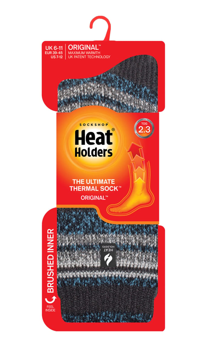Heat Holders Heren extra dikke warme thermo sokken - Houtskool (Bari)