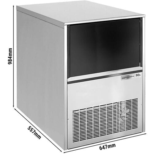 GGM Gastro IJsblokjesmachine - holle cilinder - 79 kg/24 h zilver