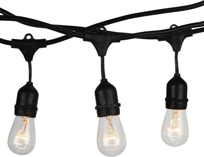 V-TAC VT-713 String Light - LED-lamp - E27 - WP fitting - IP54 - Zwart