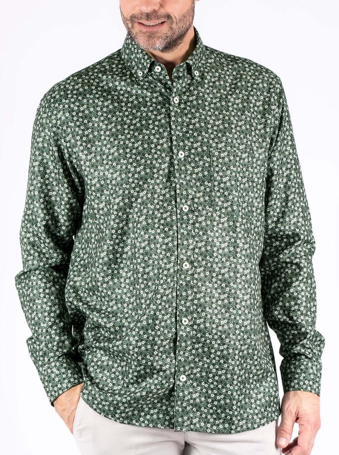 Pre End - Lange mouw overhemd - Heren - L - Groen - Polyester - 31-100568