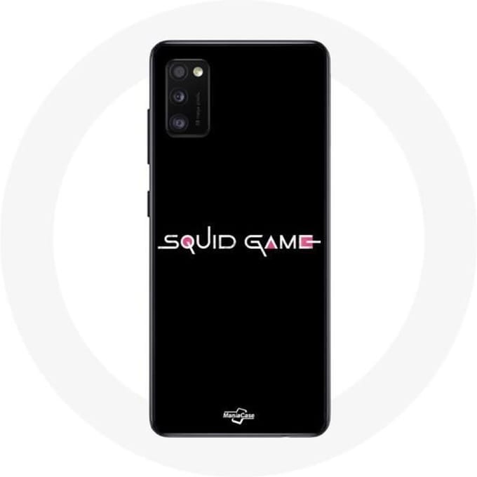 Coque - Samsung - Galaxy A41 - Souple - Noir - Squid Game logo noir