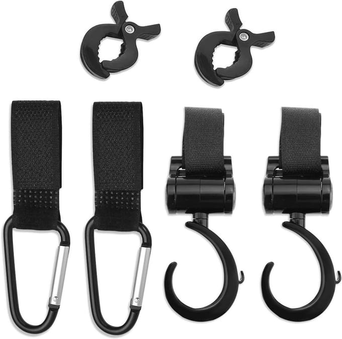Kinderwagenhaken voor Boodschappentassen en Accessoires - 6 Stuks