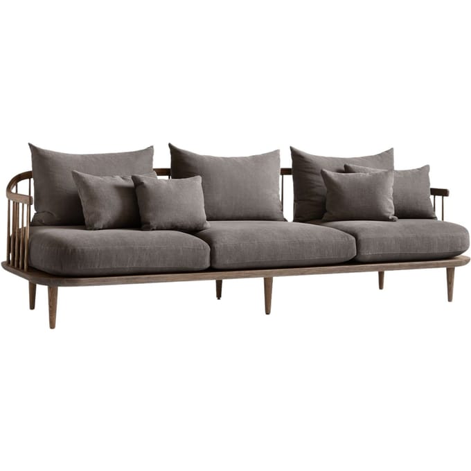 &Tradition Fly SC12 Sofa 3-zitsbank - Hot Madison 093/eiken gerookt