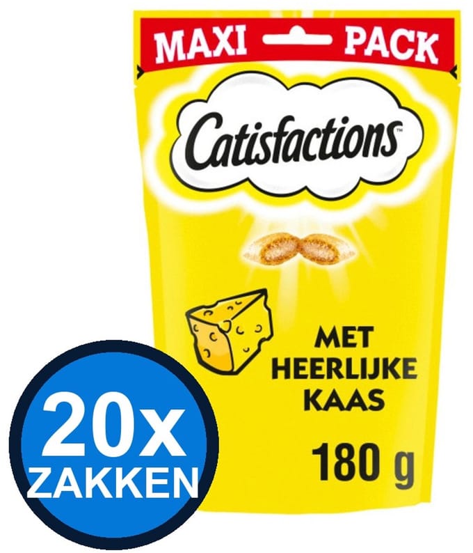 20x Catisfactions - Kaas - Kattenvoer Snacks - 180 g