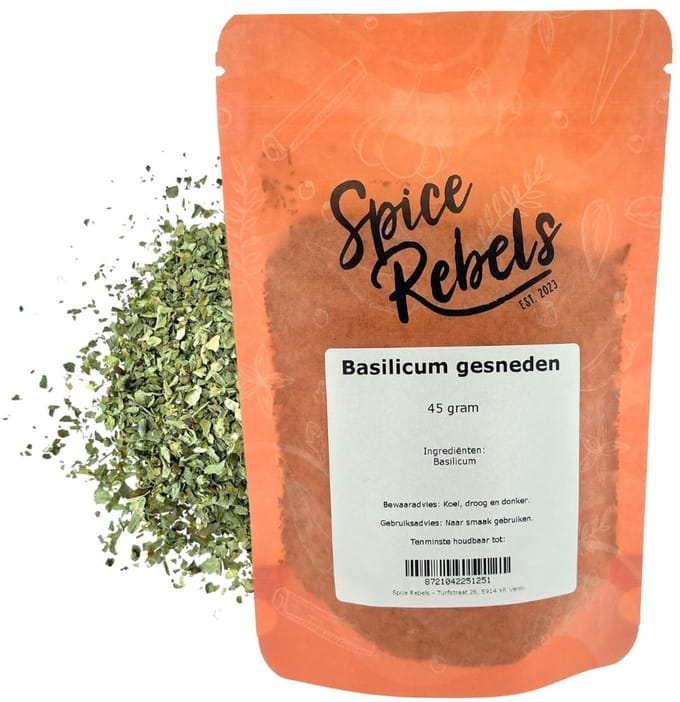 Spice Rebels - Basilicum gesneden - zak 45 gram